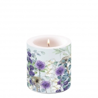 Decorative candle small - Candle small Lunaria green