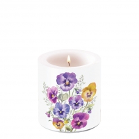 Candela decorativa piccola - Candle small Pansies
