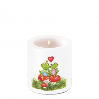 Candela decorativa piccola - Candle small Frogs in love