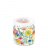 Candela decorativa piccola - Candle small Vibrant spring white