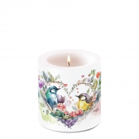 Candela decorativa piccola - Candle small Loving birds