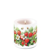 Dekorkerze klein - Juicy strawberries