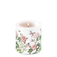 Decorative candle small - Amelia white