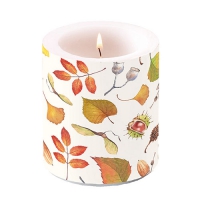 Dekorkerze mittel - Candle medium Autumn details