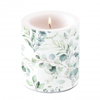Decorative candle medium - Candle Medium Eucalyptus All Over