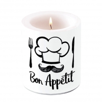 Bougie décorative moyenne - Candle Medium Chef White
