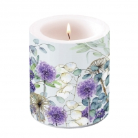 Decorative candle medium - Candle Medium Lunaria Green