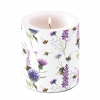 Candela decorativa media - Candle Medium Bumblebees in the Meadow