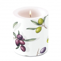Decoratieve kaars medium - Candle medium Delicious olives
