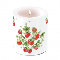 Decoratieve kaars medium - Candle medium Bunch of strawberries