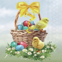 Serviettes 25x25 cm - Easter basket 
