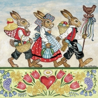餐巾33x33厘米 - Three Rabbits 