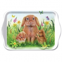 tray - Tray Melamine 13x21 cm Rabbit Family