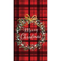 Toallas para huéspedes 33x40 cm - Christmas plaid red