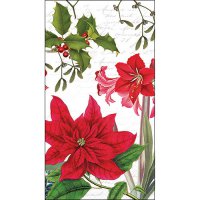 Toallas para huéspedes 33x40 cm - Christmas plants white