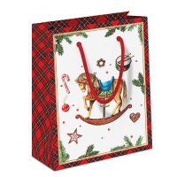 Sac cadeau - Classic rocking horse white