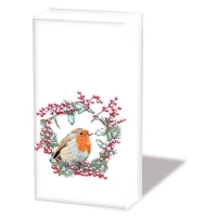 Handkerchiefs - Robin In Wreath