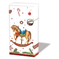 Handkerchiefs - Classic rocking horse white