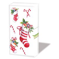 Handkerchiefs - X-Mas stockings white