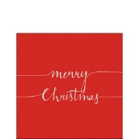 Napkins 25x25 cm - Christmas Note Red 