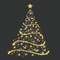 Servietten 25x25 cm - Shining tree black