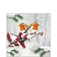餐巾25x25厘米 - Winter Birds 