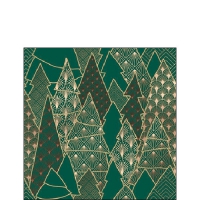 餐巾25x25厘米 - Luxury Trees Green 