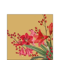 餐巾25x25厘米 - Christmas Bouquet Gold 