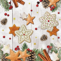 餐巾25x25厘米 - Cookies Stars 
