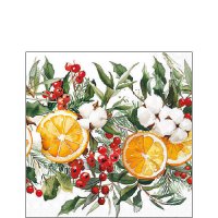 餐巾25x25厘米 - Winter oranges