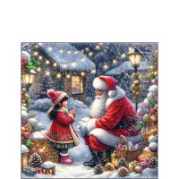Serviettes 25x25 cm - Talking to Santa