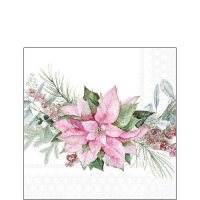 餐巾25x25厘米 - Pink poinsettia