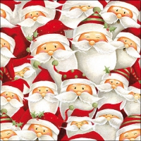 Салфетки 33x33 см - Funny Santa 