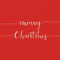 Napkins 33x33 cm - Christmas note red