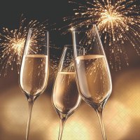Napkins 33x33 cm - Celebration gold