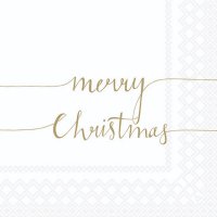 Napkins 33x33 cm - Christmas note pos. gold