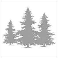 Serwetki 33x33 cm - Tree Silhouette Silver 