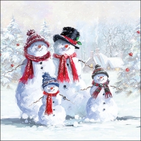 餐巾33x33厘米 - Snowman With Hat 