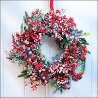 Serviettes 33x33 cm - Frozen Wreath 