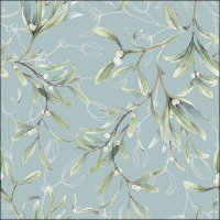 餐巾33x33厘米 - Mistletoe All Over Green 