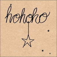 Serwetki 33x33 cm - Recycled Hohoho star 