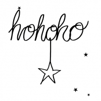 Serviettes 33x33 cm - Hohoho Star Black 