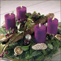 Салфетки 33x33 см - Advent Wreath 