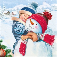 Салфетки 33x33 см - Sweet Snowman 