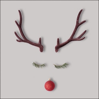 Tovaglioli 33x33 cm - Christmas Reindeer Grey 