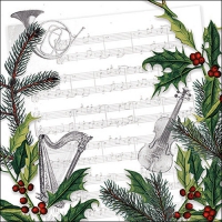 Servietten 33x33 cm - Christmas song 