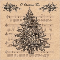 餐巾33x33厘米 - Recycled O Christmas Tree Nature 