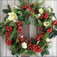 Servetten 33x33 cm - Handmade wreath 