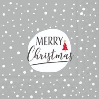 Serviettes 33x33 cm - Christmas snowflakes grey