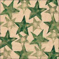 Servetten 33x33 cm - Recycled Watercolour stars green nature